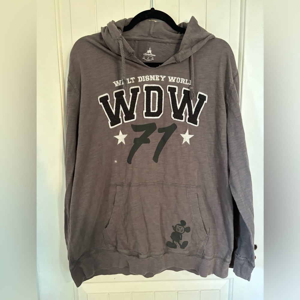 Disney lightweight sweatshirt Gray Walt Disney World WDW 71 Size XL